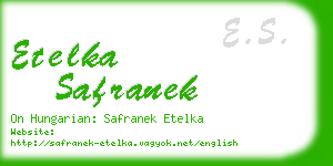 etelka safranek business card